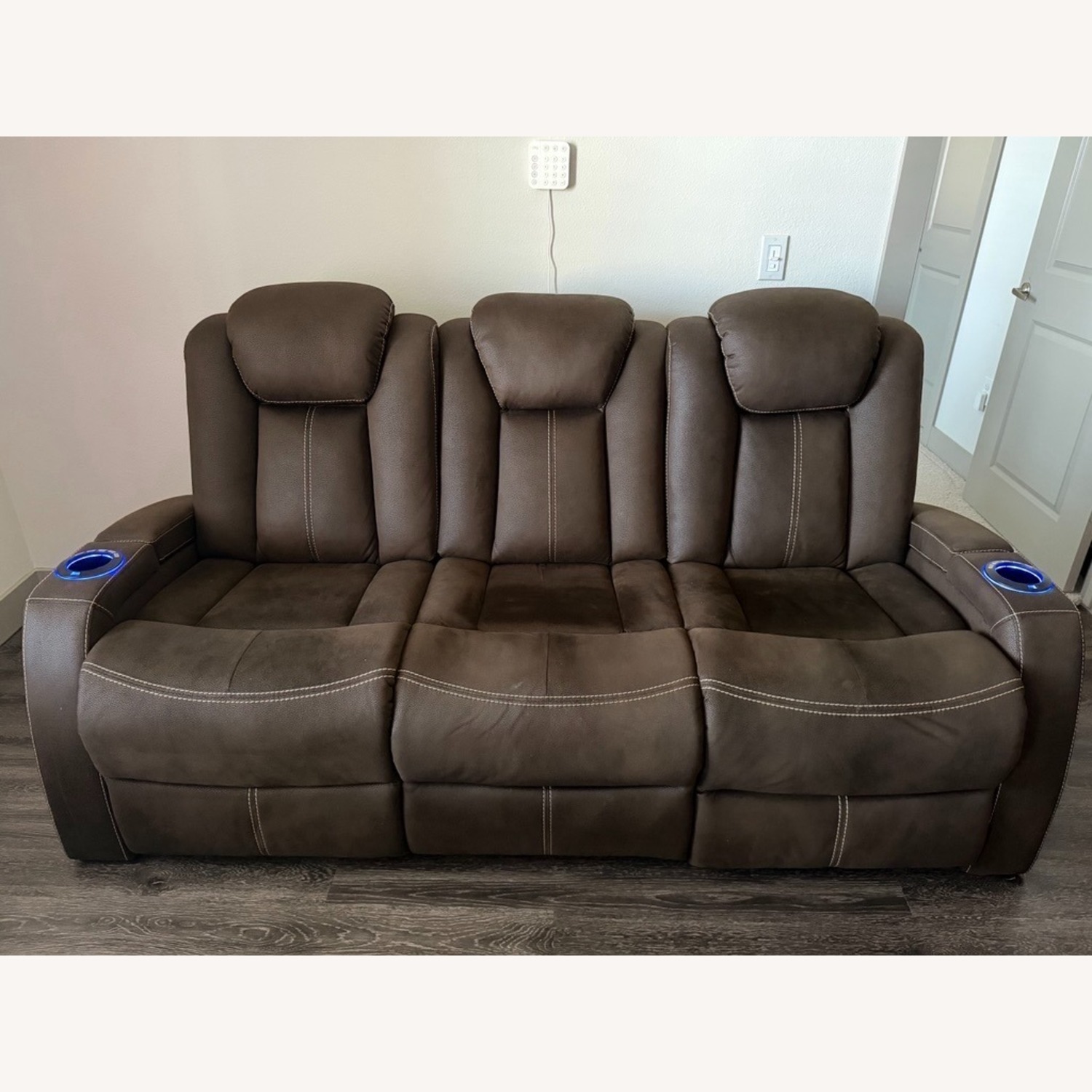 Ashley Furniture 3 Seat Power Reclining Couch - image-5