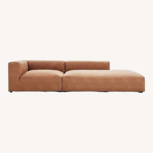 Used Valyou Furniture Light Brown 2 Piece Sectional for sale on AptDeco