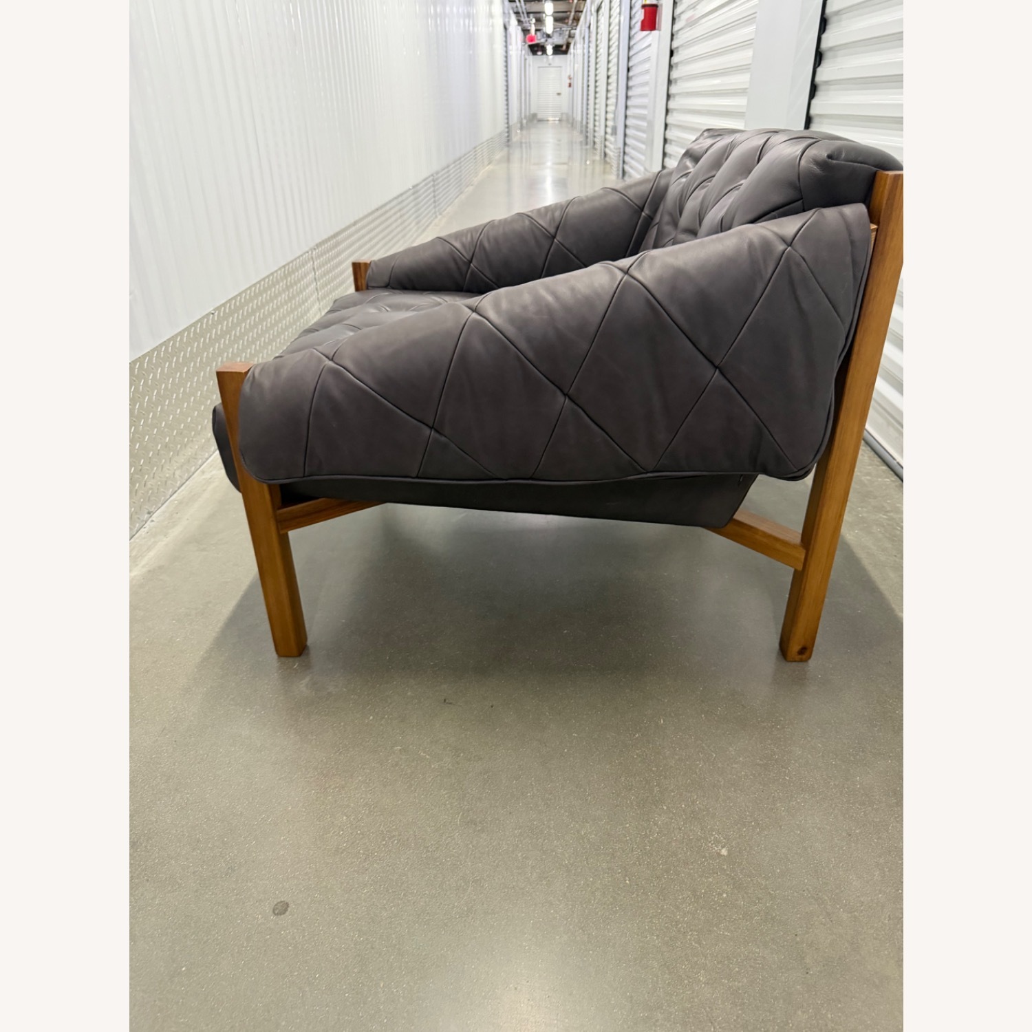CB2 Abruzzo Charcoal Leather Tuft Chair (2) - image-6