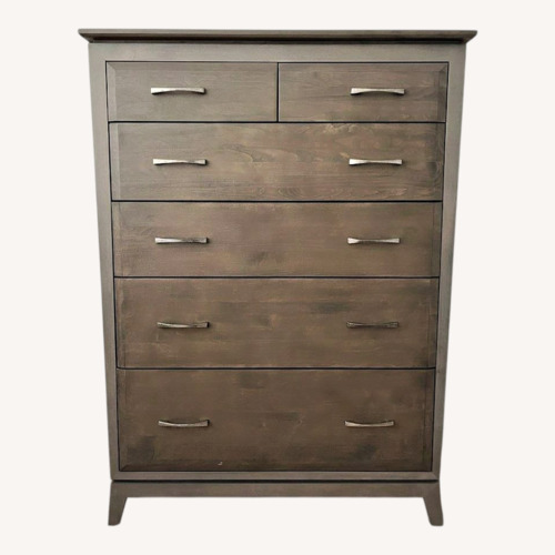 Used Vintage/Antique Light Gray Wood Chest for sale on AptDeco