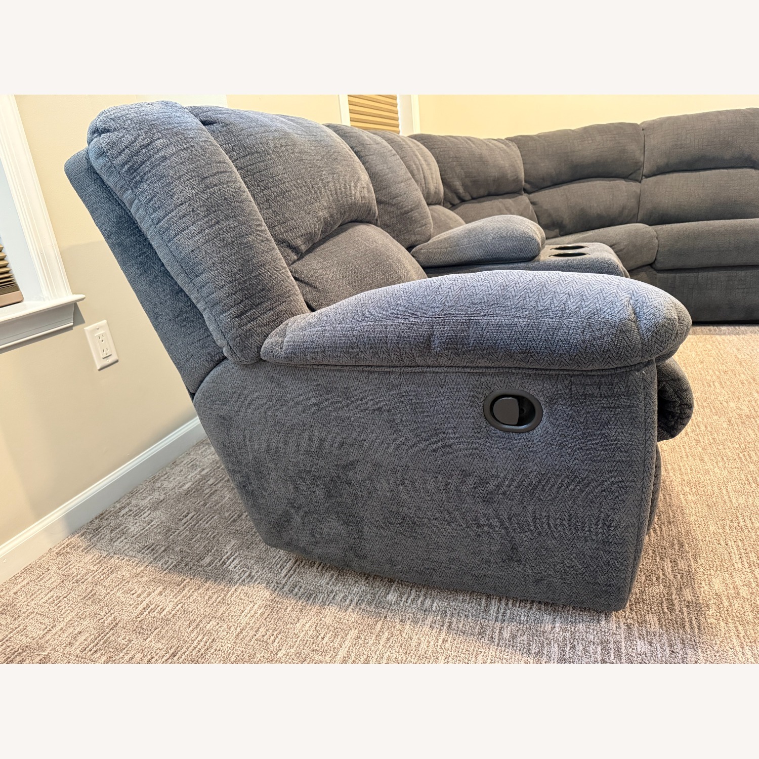 Ashley Furniture Blue 5-Seater Reclining Sectional - image-3