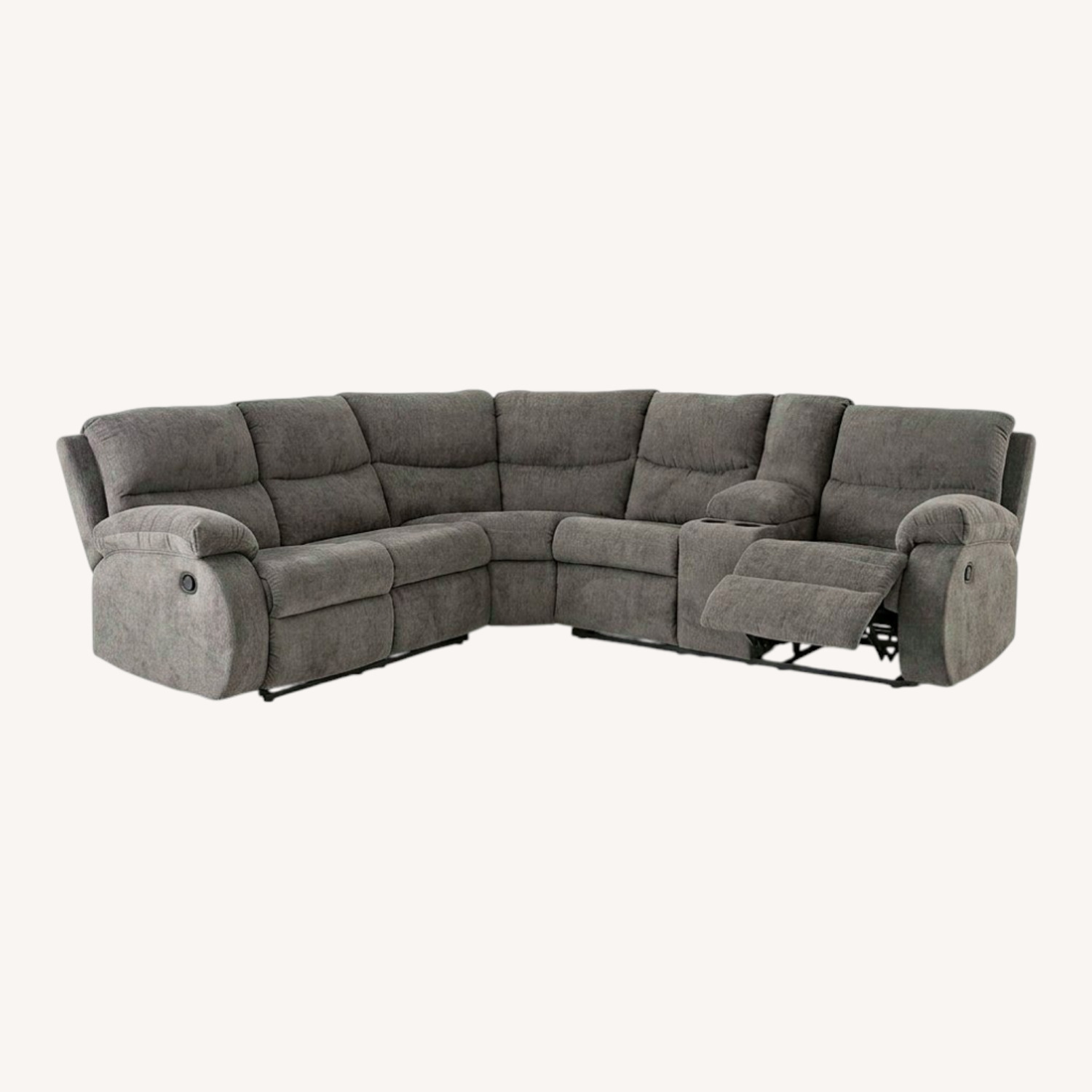 Ashley Furniture Blue 5-Seater Reclining Sectional - image-0