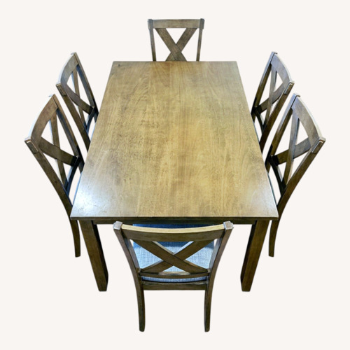 Used Raymour & Flanigan Cortez Dining Room Table Set for sale on AptDeco