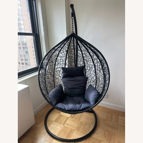 Used Amazon Swing Egg Chair with Cushions for sale on AptDeco