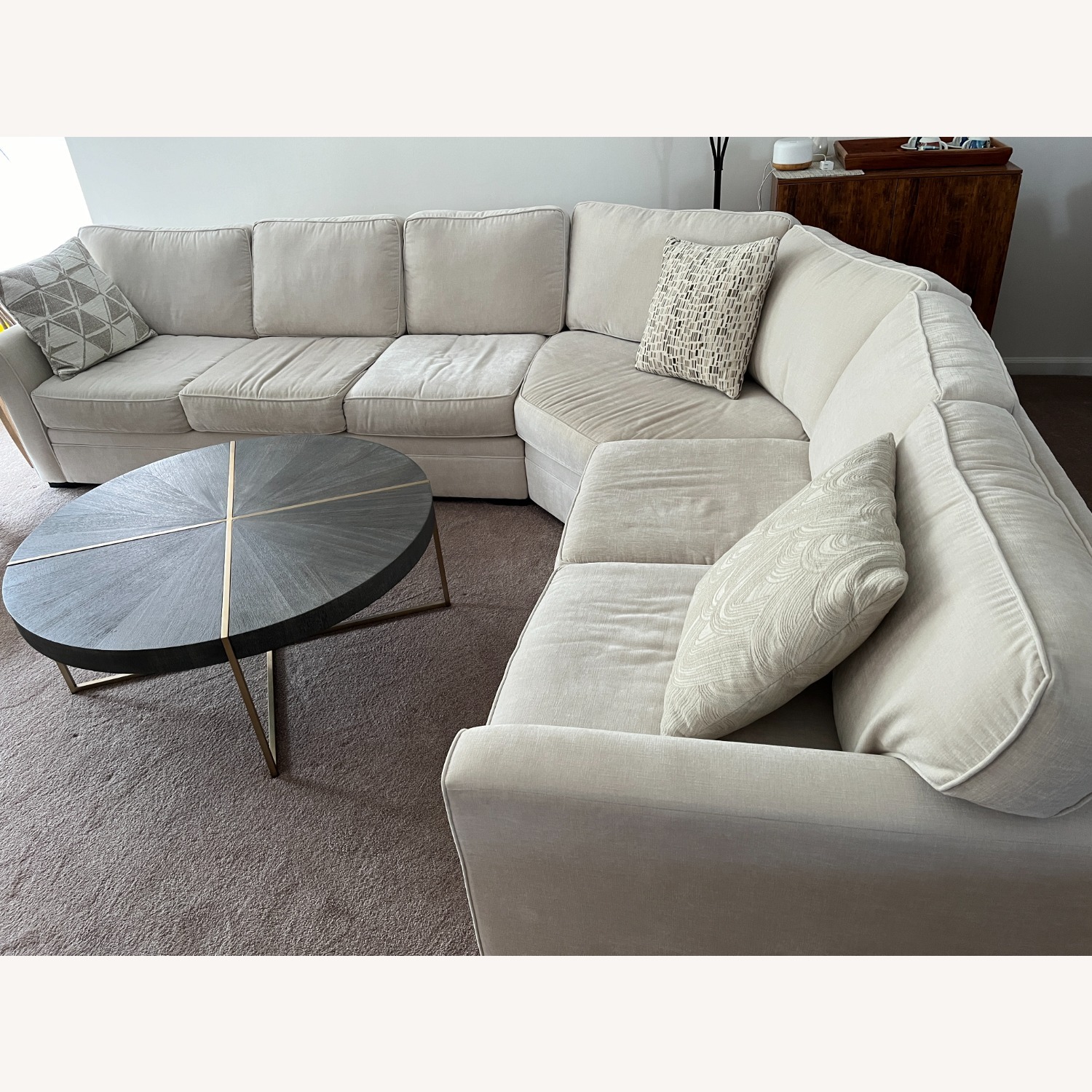 Vintage/Antique White 3+ Piece Sectional - image-1