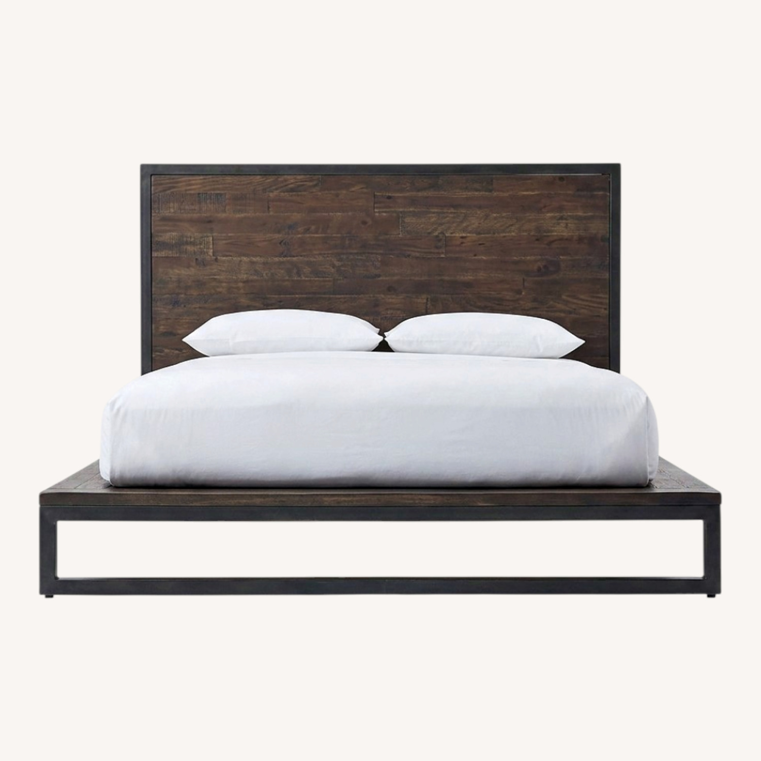 West Elm Logan Smoked Brown King Bed - image-0