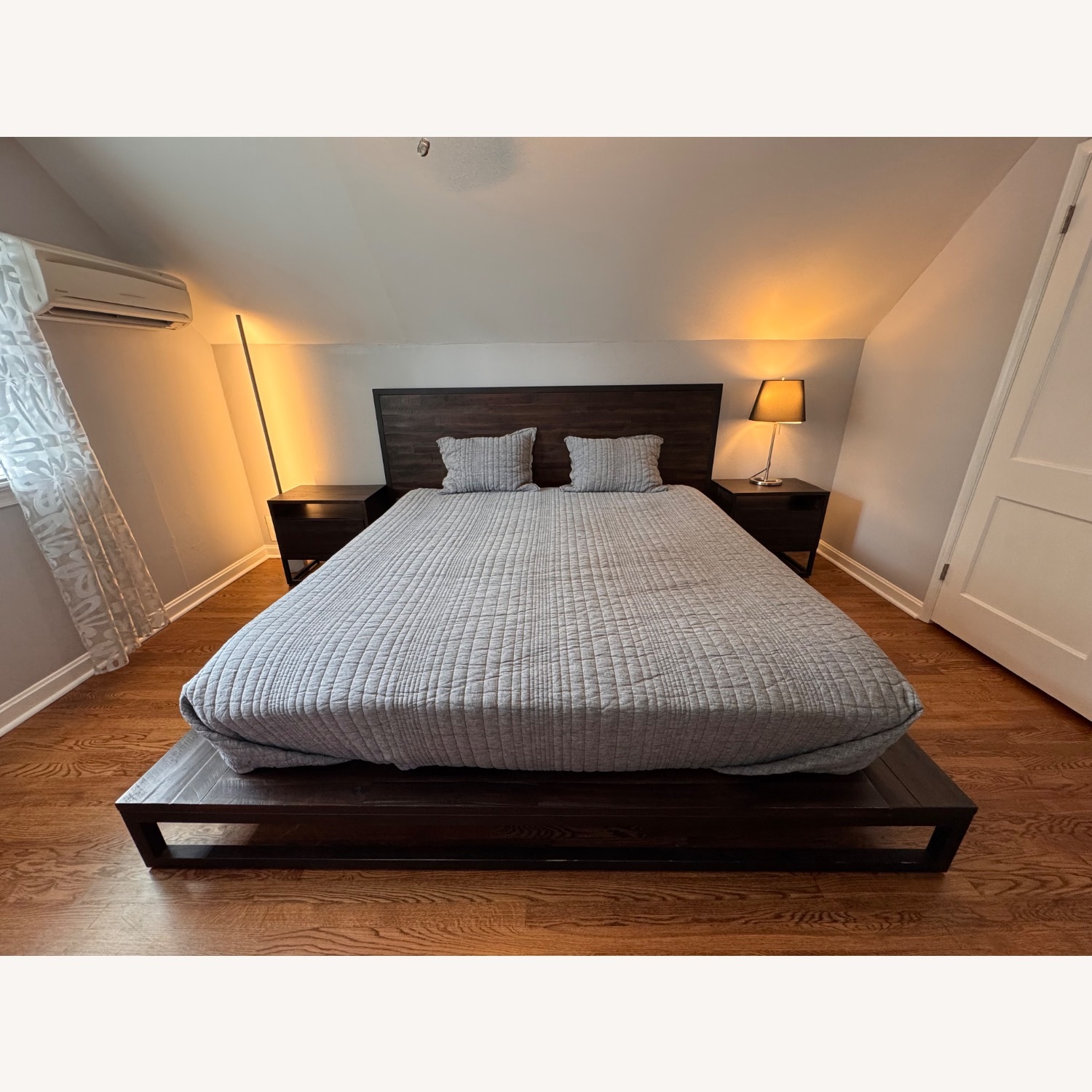 West Elm Logan Smoked Brown King Bed - image-3