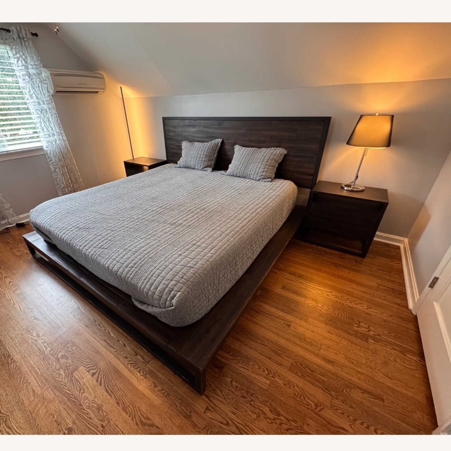 West Elm Logan Smoked Brown King Bed - image-2