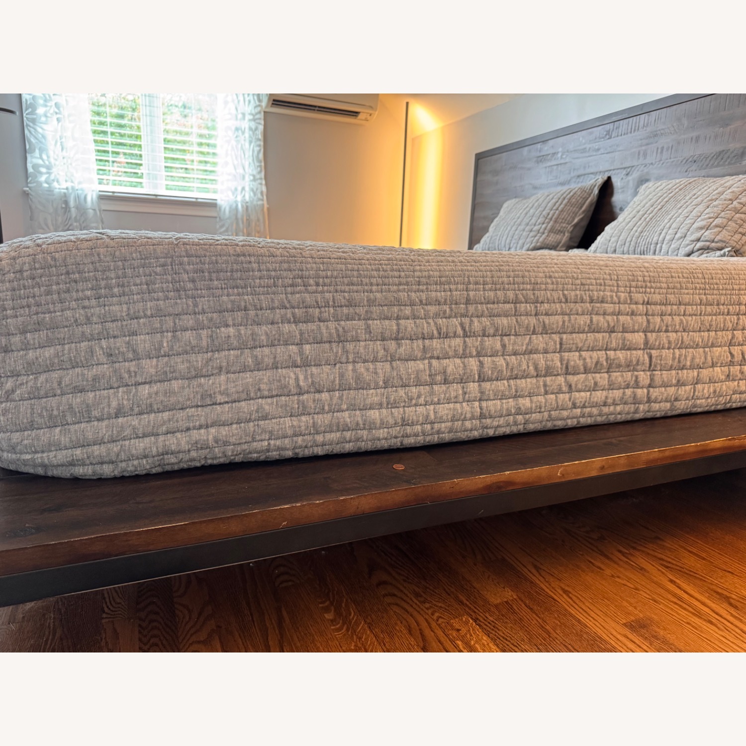 West Elm Logan Smoked Brown King Bed - image-7