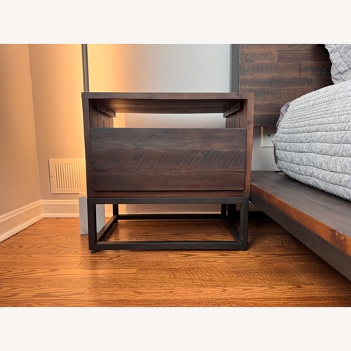 Used Set of West Elm Logan Smoked Brown Nightstands for sale on AptDeco