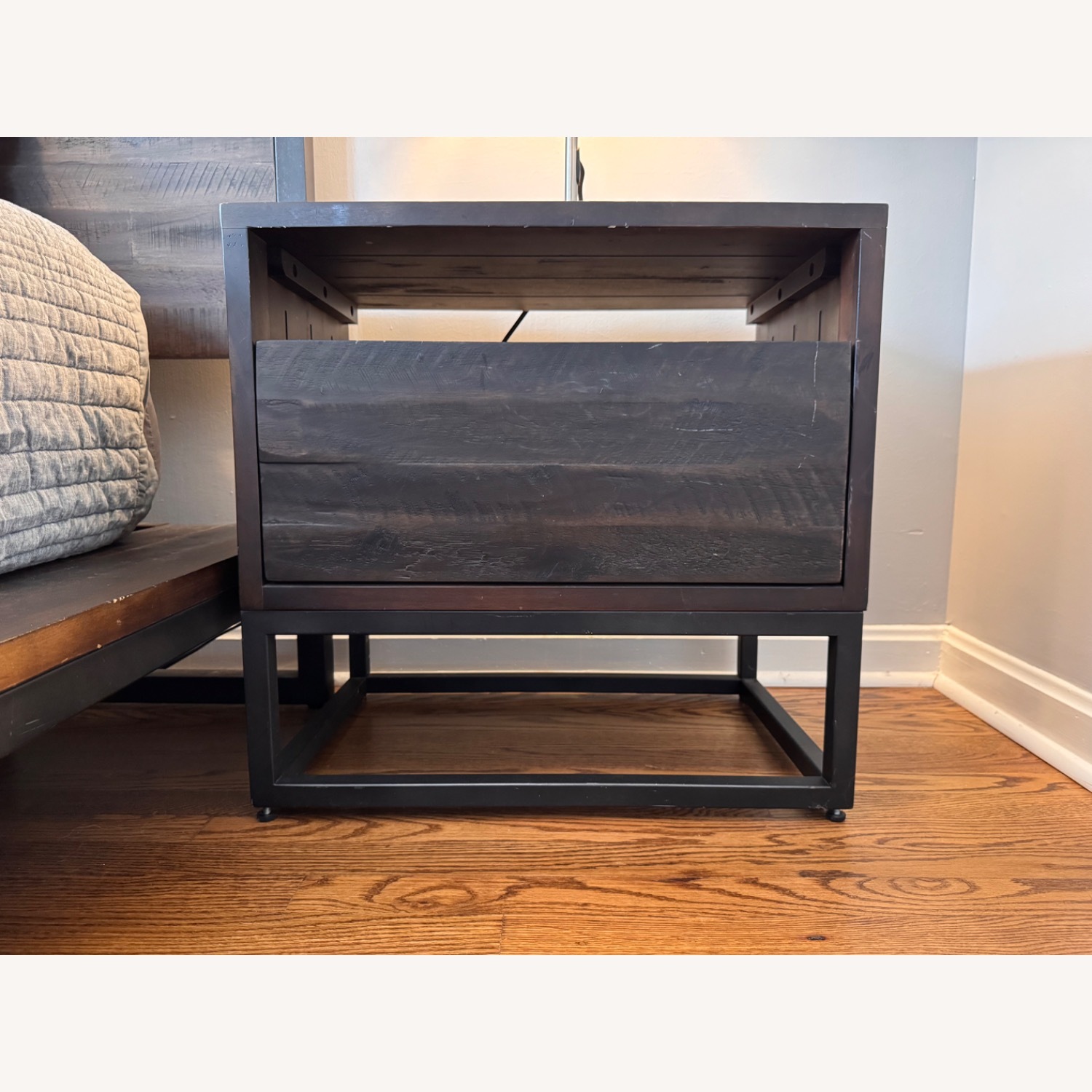 Set of West Elm Logan Smoked Brown Nightstands - image-2