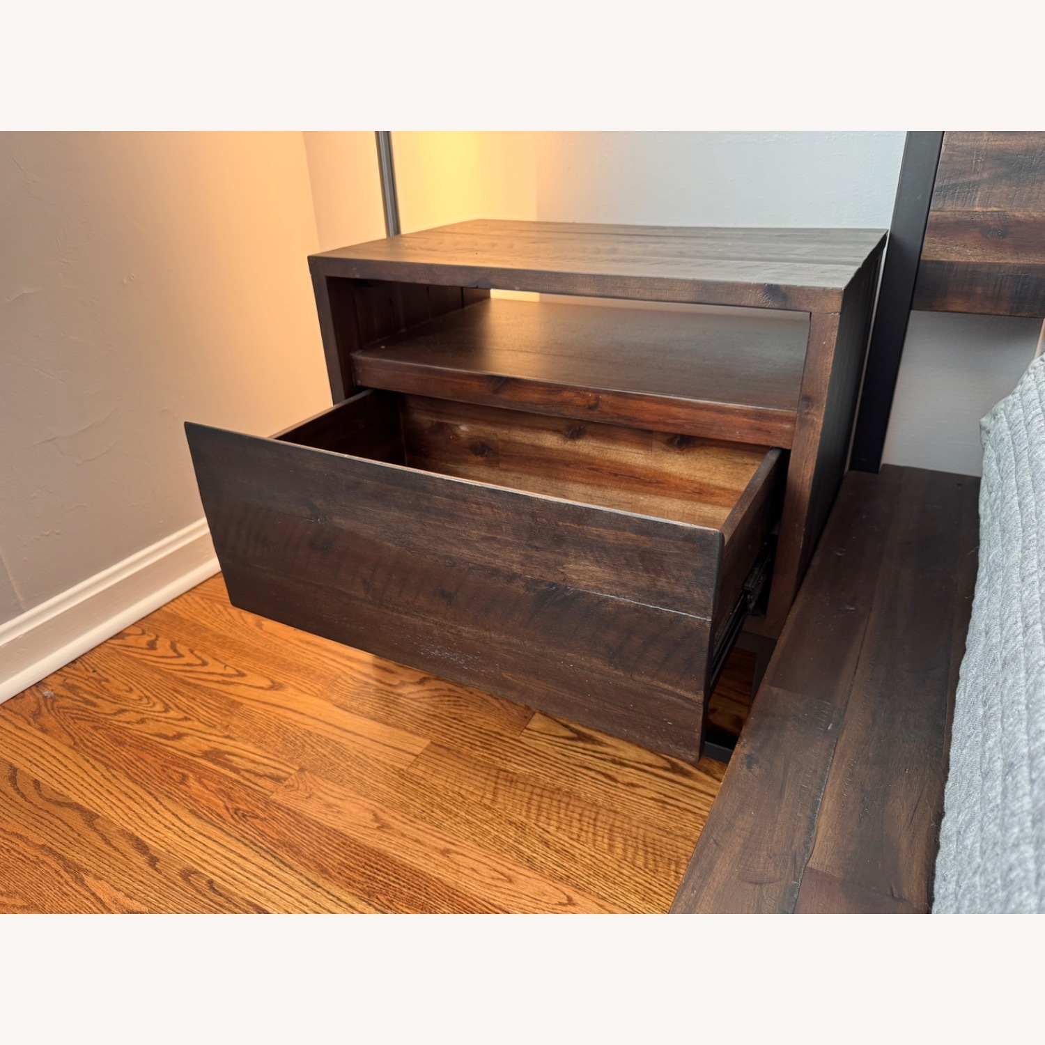 Set of West Elm Logan Smoked Brown Nightstands - image-7