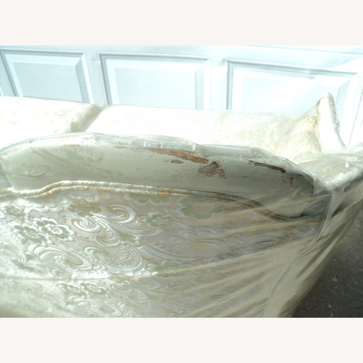 1970 French Provincial Cream/Gold Floating Sofa - image-38