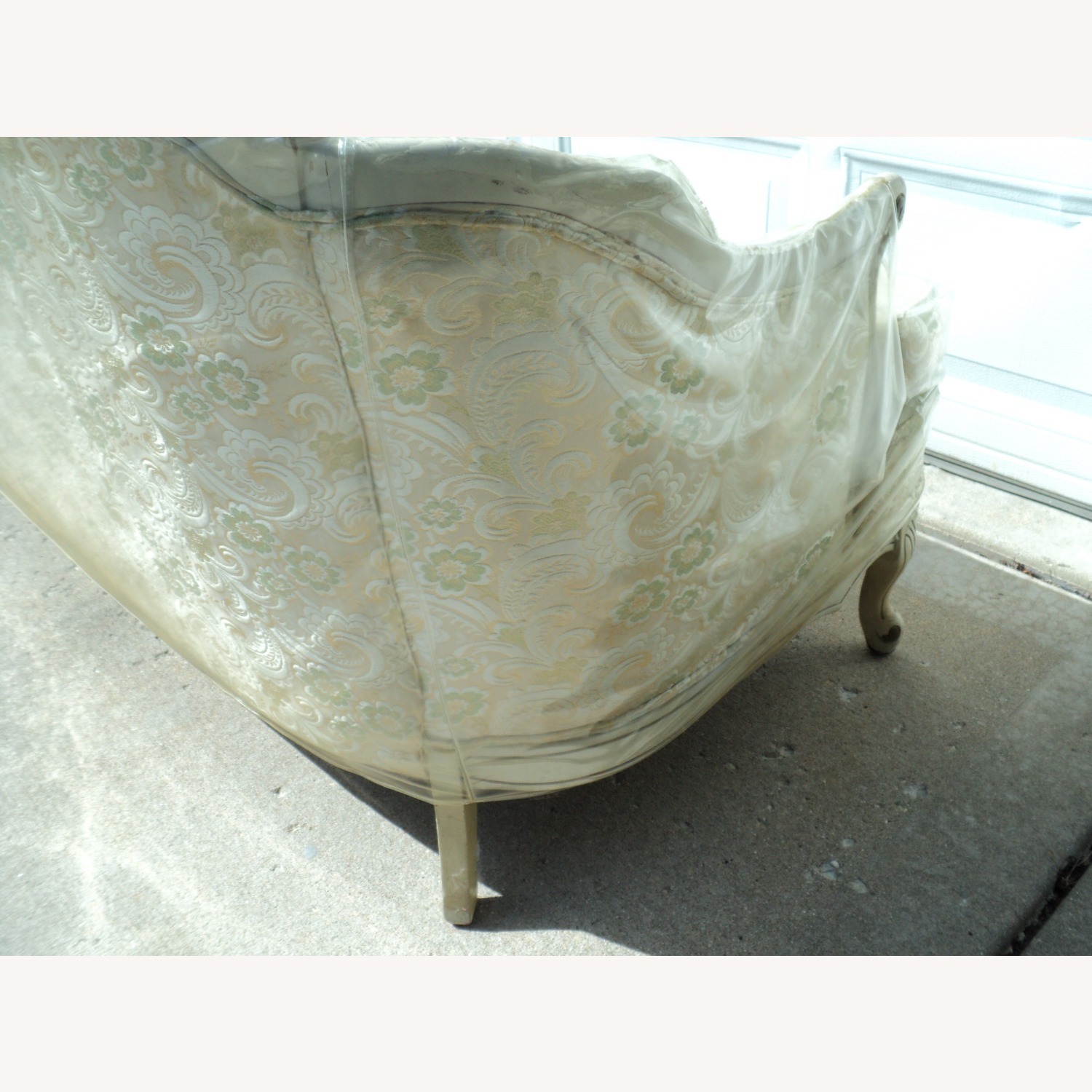 1970 French Provincial Cream/Gold Floating Sofa - image-35