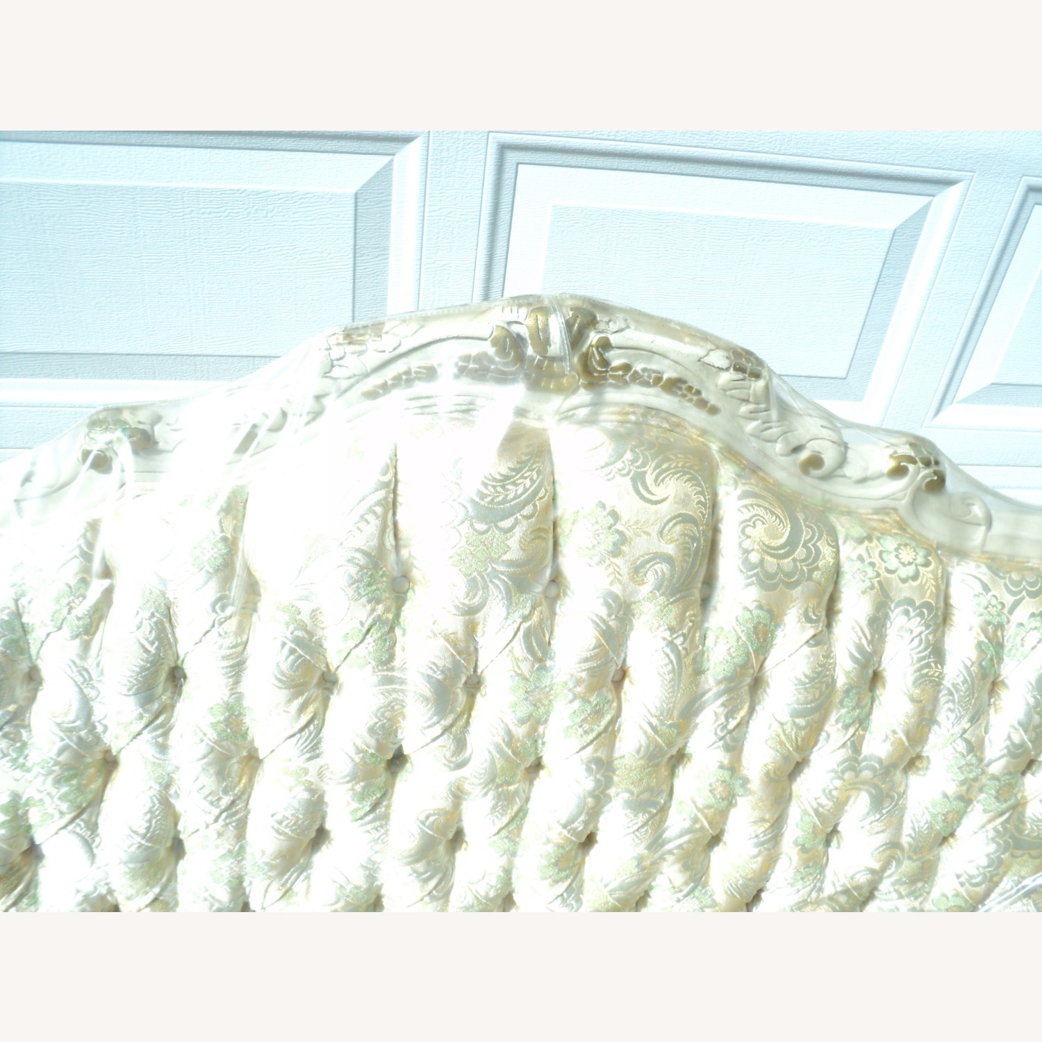 1970 French Provincial Cream/Gold Floating Sofa - image-30
