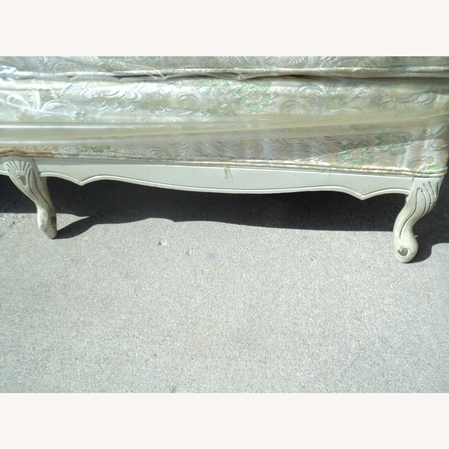 1970 French Provincial Cream/Gold Floating Sofa - image-29