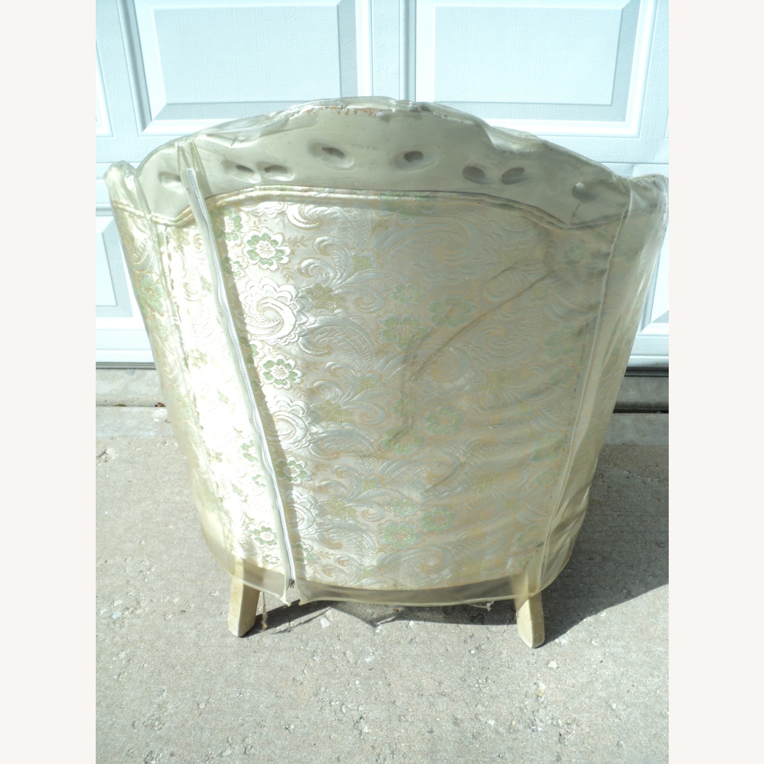 1970 French Provincial Cream/Gold Floating Sofa - image-24