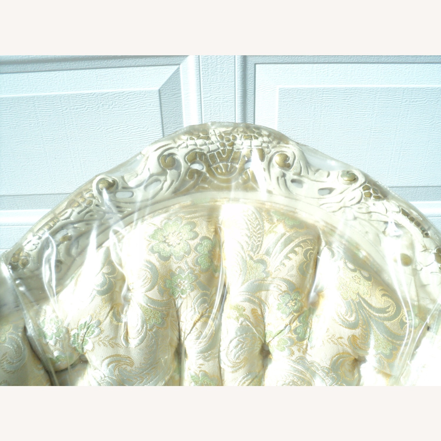1970 French Provincial Cream/Gold Floating Sofa - image-19