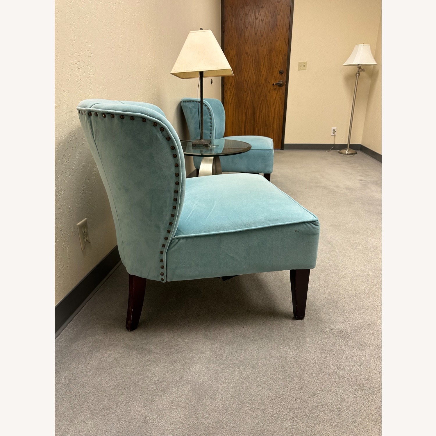 Blue Fabric Accent Chairs - image-3