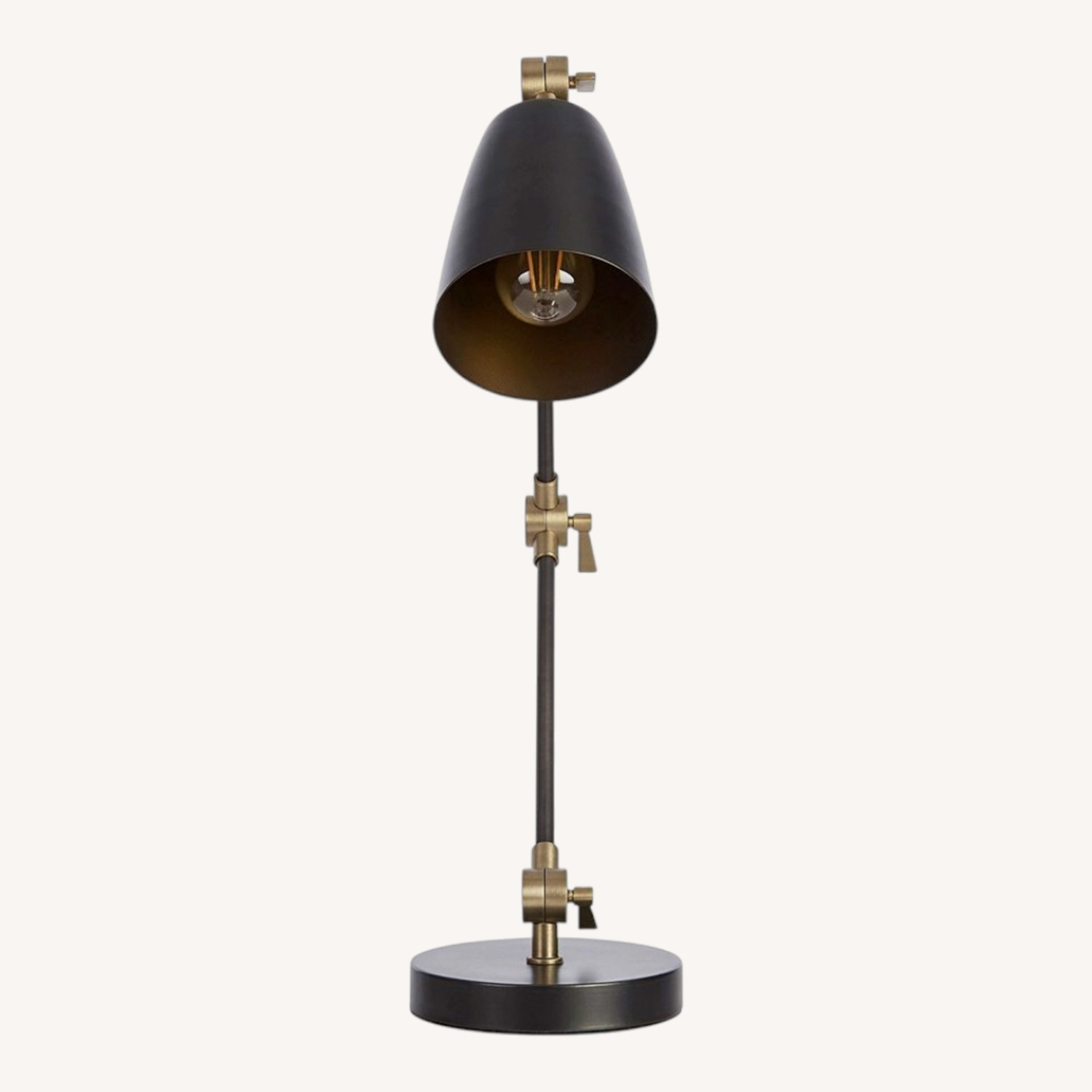Crate & Barrel Cole Dark Gray Metal Table Lamp - image-0
