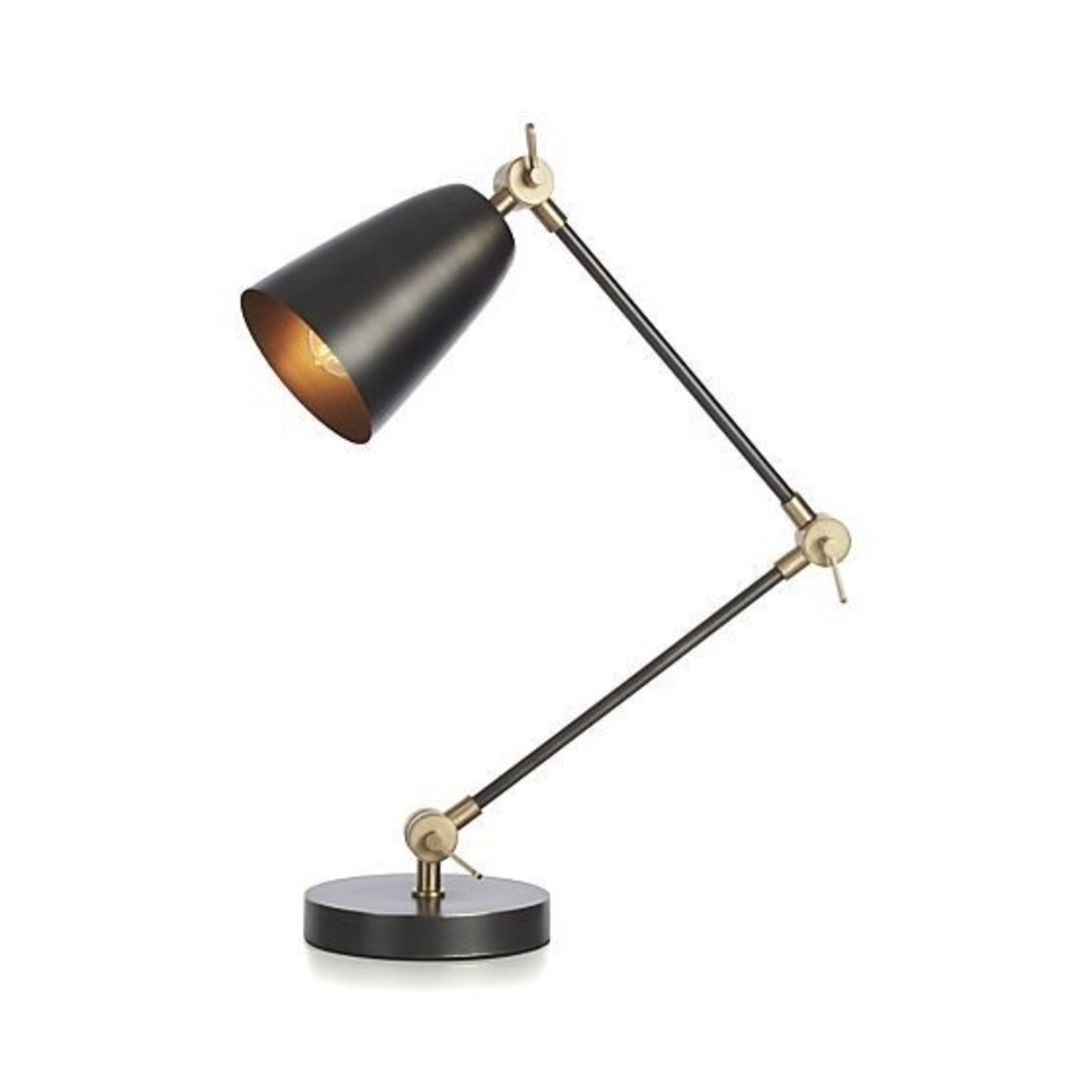 Crate & Barrel Cole Dark Gray Metal Table Lamp - image-4