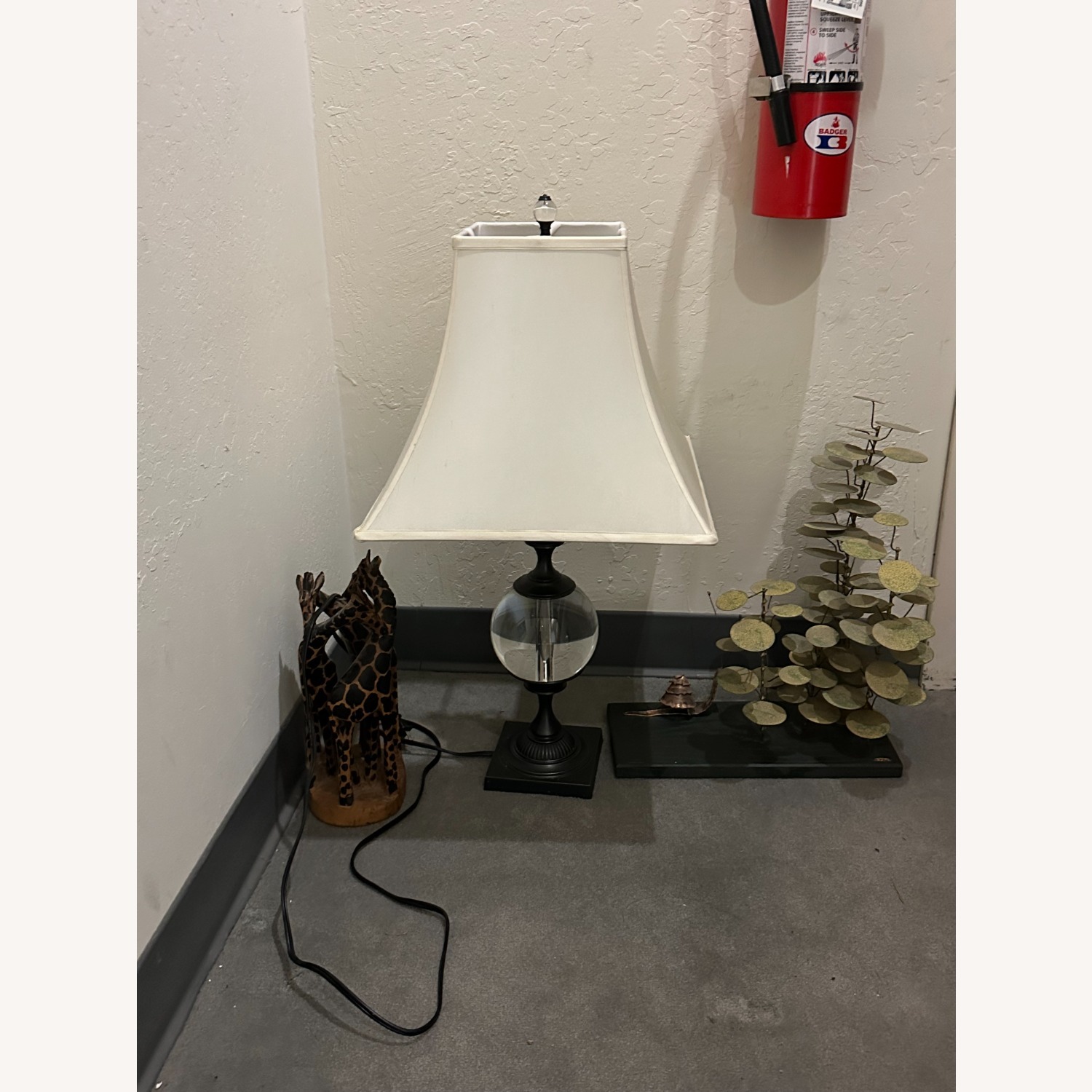 Restoration Hardware Crystal Ball Urn Table Lamp - image-3