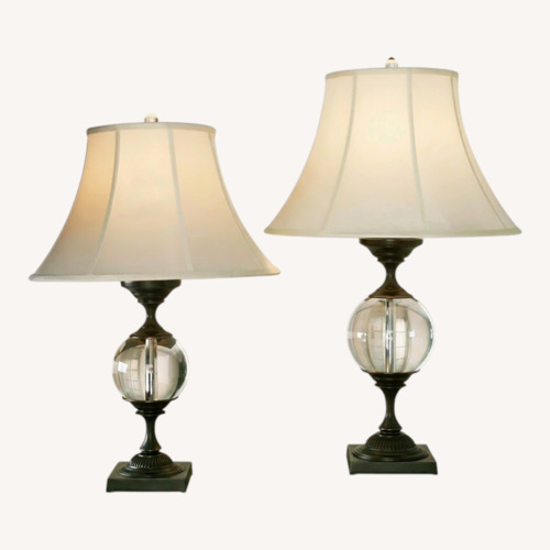 Used Restoration Hardware Crystal Ball Urn Table Lamp for sale on AptDeco