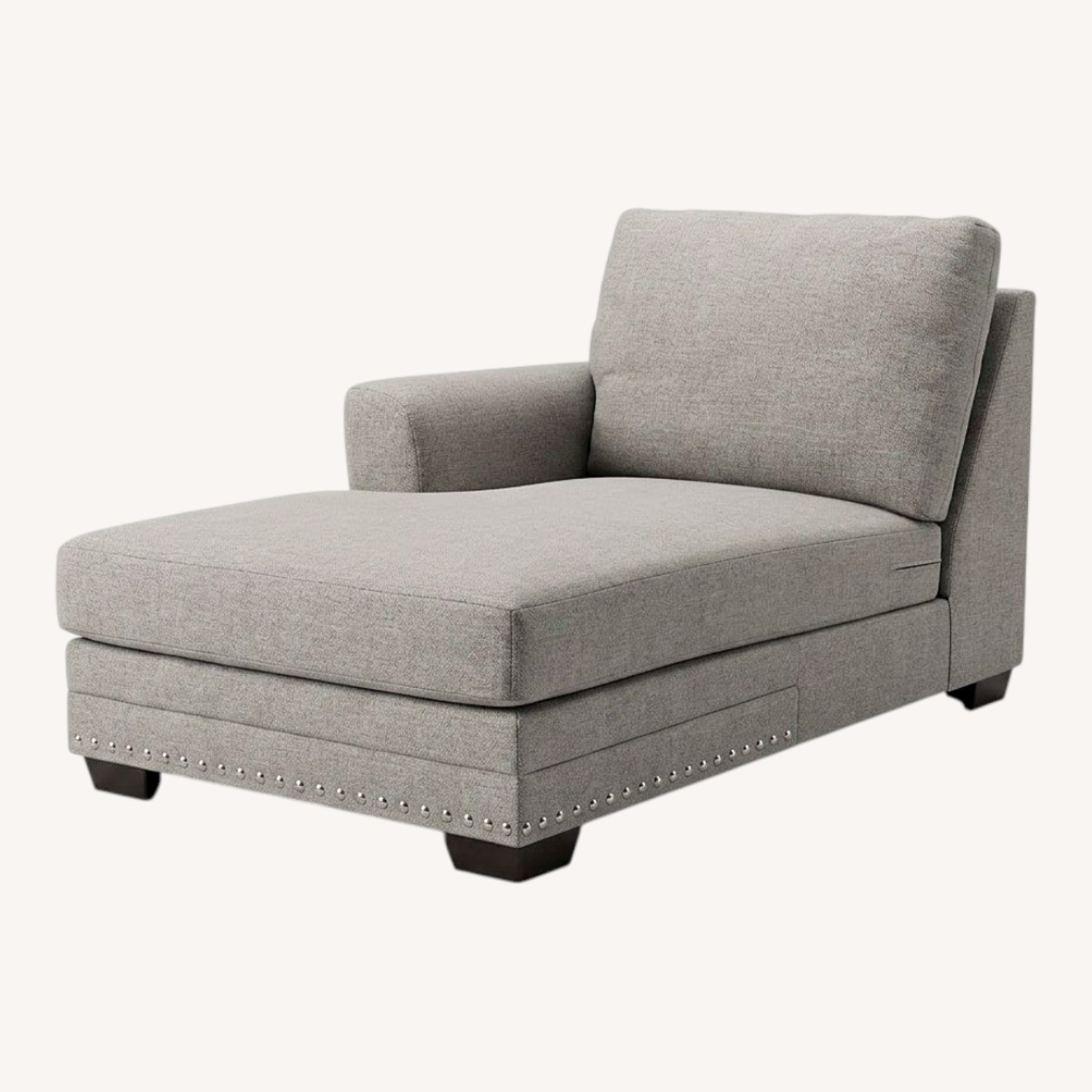 The Roomplace Light Gray Chaise Lounge - image-0