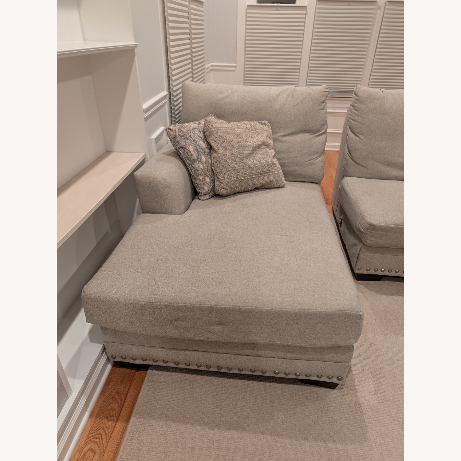 The Roomplace Light Gray Chaise Lounge - image-2