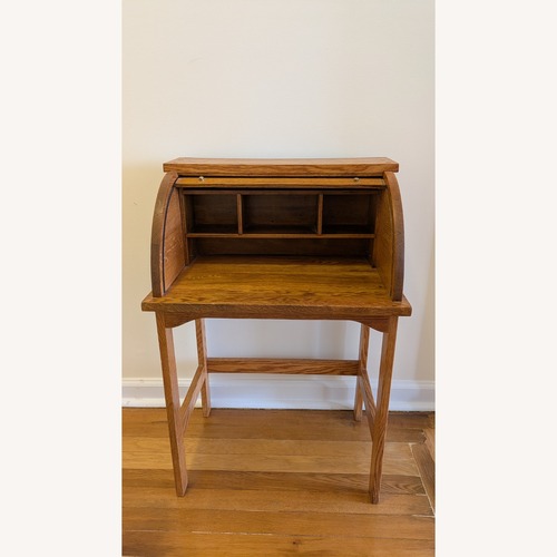 Used Vintage/Antique Light Brown Wood Desk for sale on AptDeco