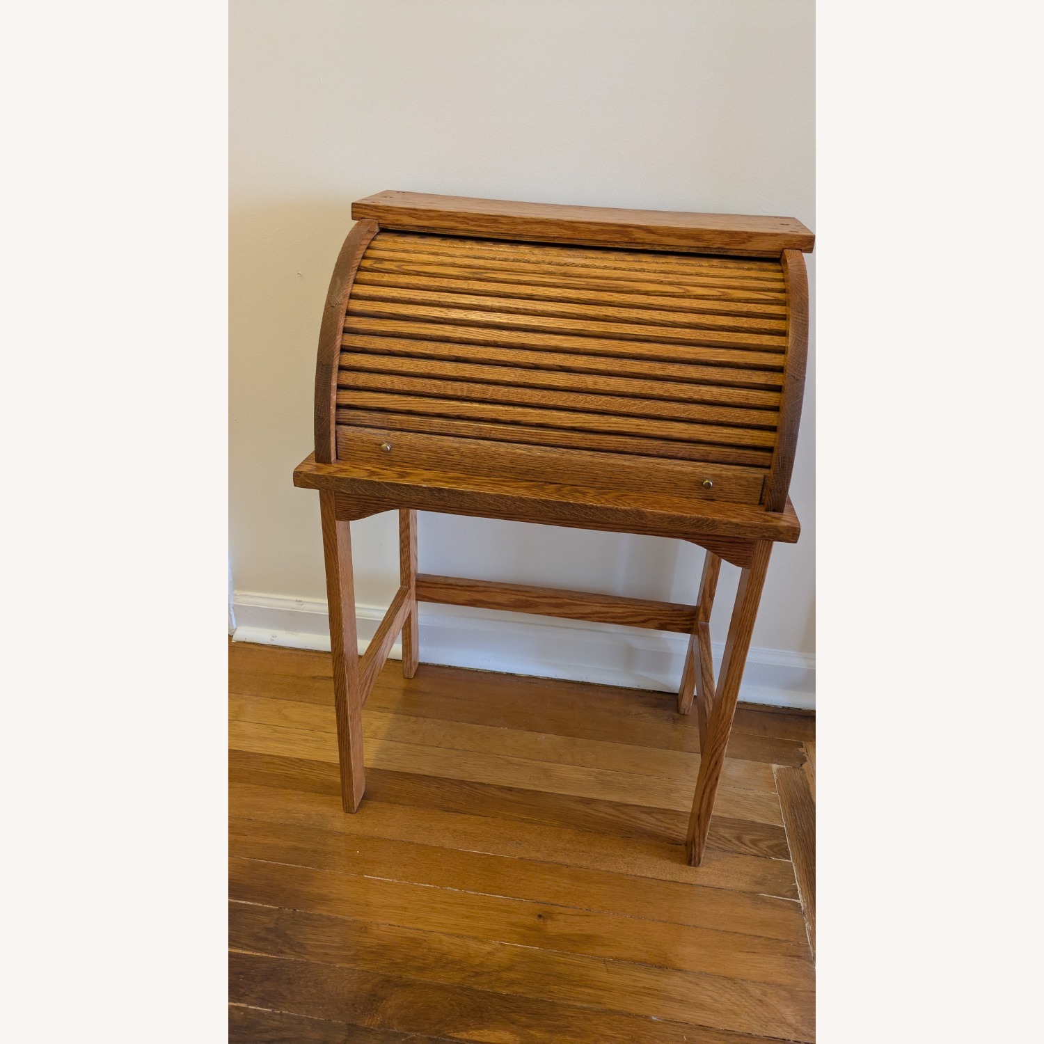 Vintage/Antique Light Brown Wood Desk - image-6