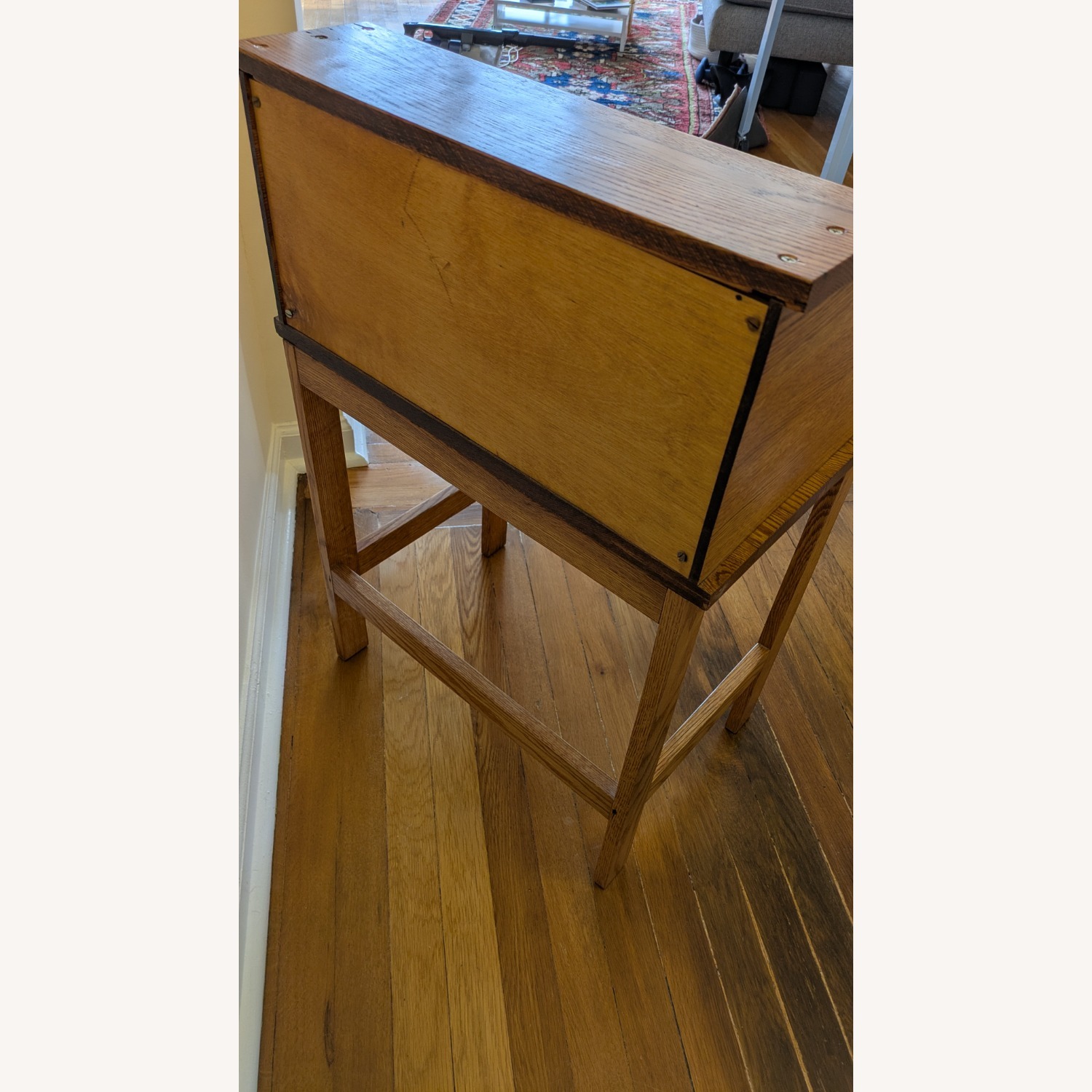 Vintage/Antique Light Brown Wood Desk - image-5