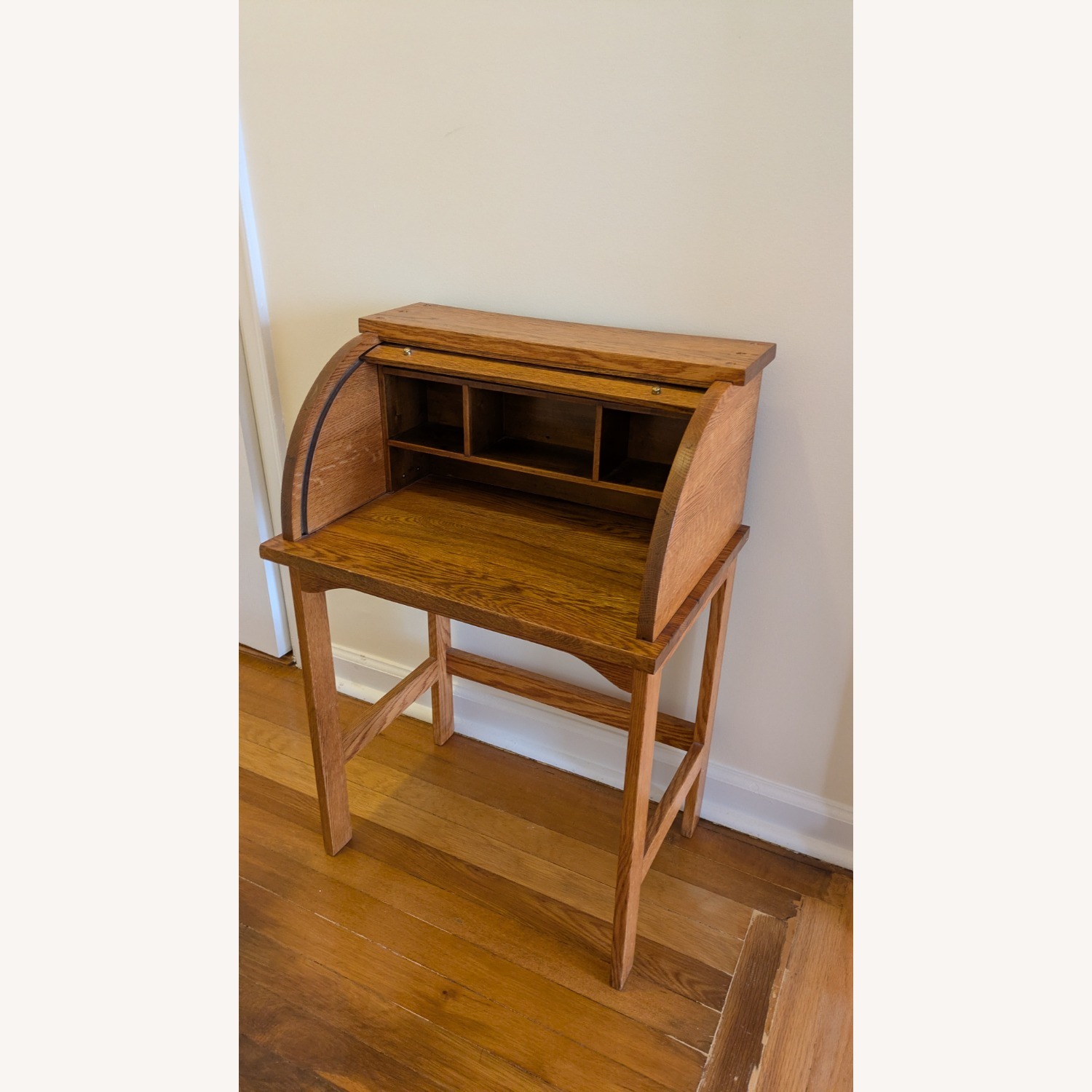 Vintage/Antique Light Brown Wood Desk - image-2