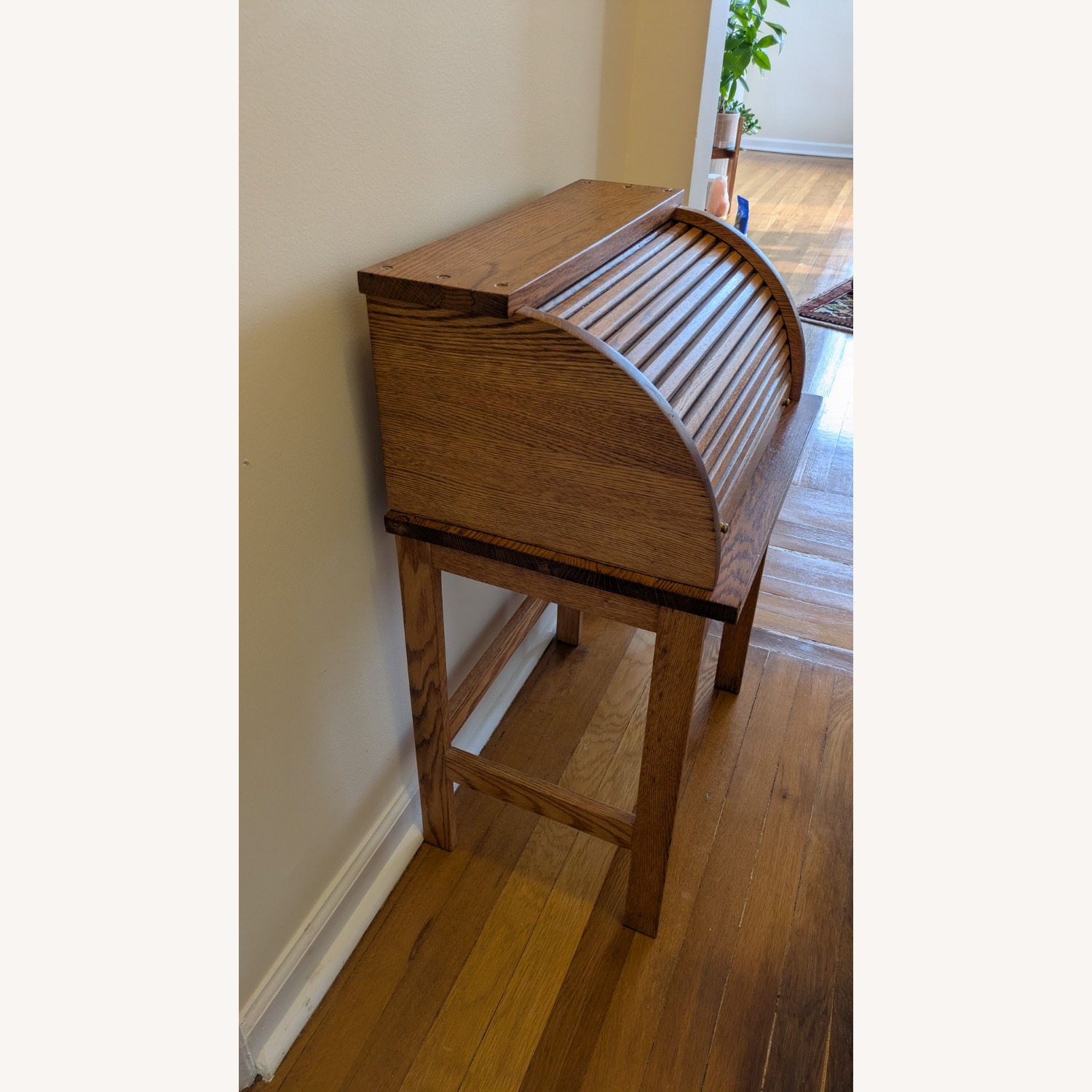 Vintage/Antique Light Brown Wood Desk - image-4