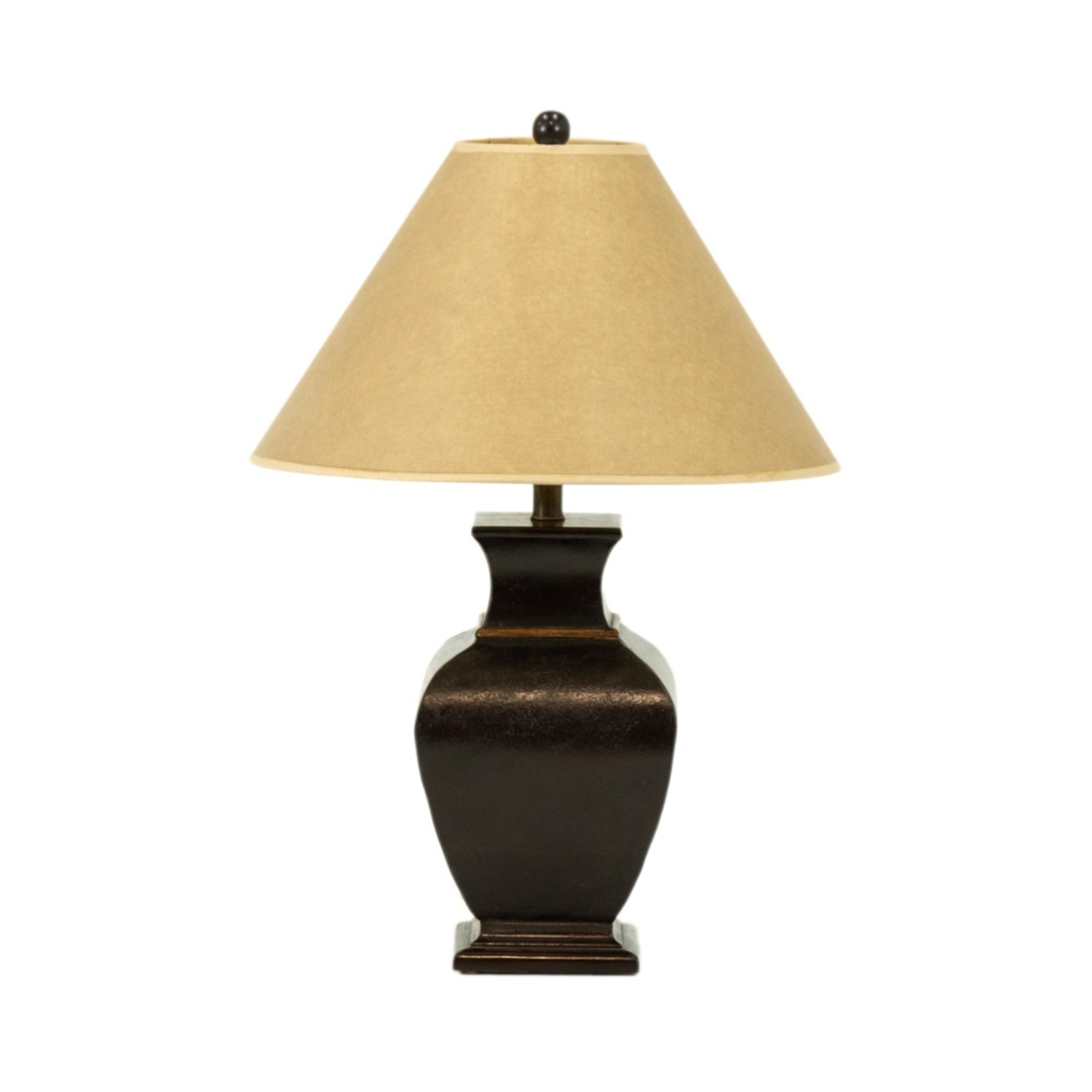 Ethan Allen Dark Brown Wood Table Lamp - image-4