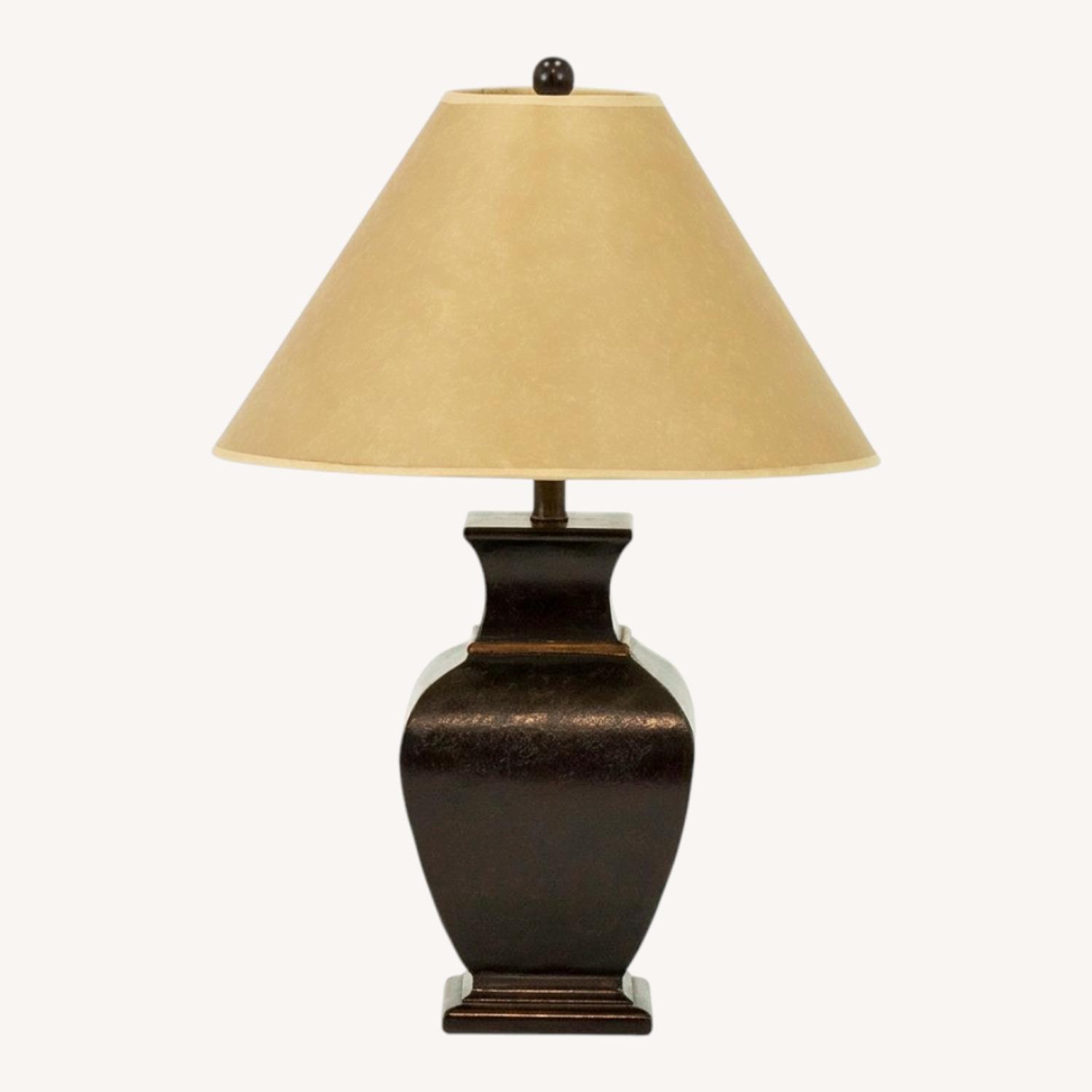 Ethan Allen Dark Brown Wood Table Lamp - image-0