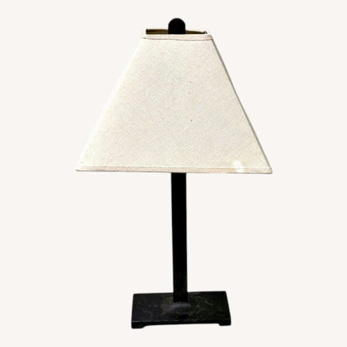 Used Williams Sonoma Black Metal Table Lamp for sale on AptDeco