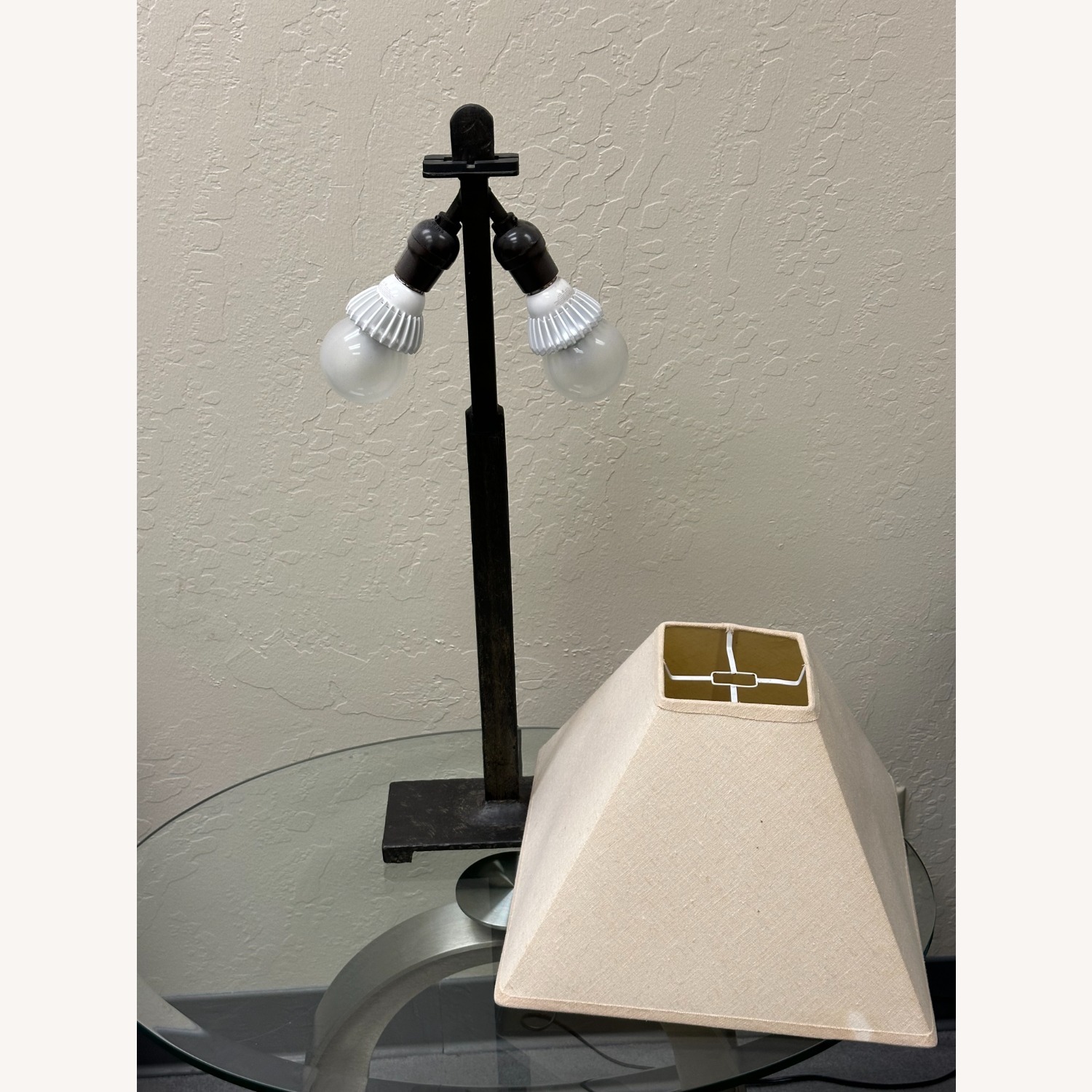 Williams Sonoma Black Metal Table Lamp - image-2