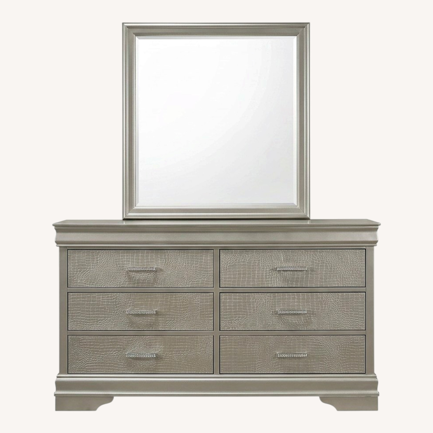 Amalia Metallic Dresser & Mirror - image-0