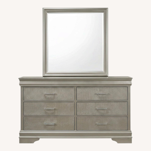 Used Amalia Metallic Dresser & Mirror for sale on AptDeco