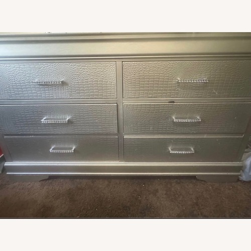 Used Amalia Metallic Dresser & Mirror for sale on AptDeco