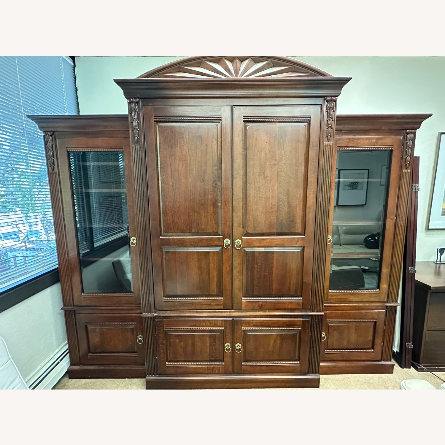 Dark Brown Wood Armoire - image-4