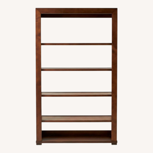 Used Crate & Barrel Dark Brown Wood Bookcase for sale on AptDeco