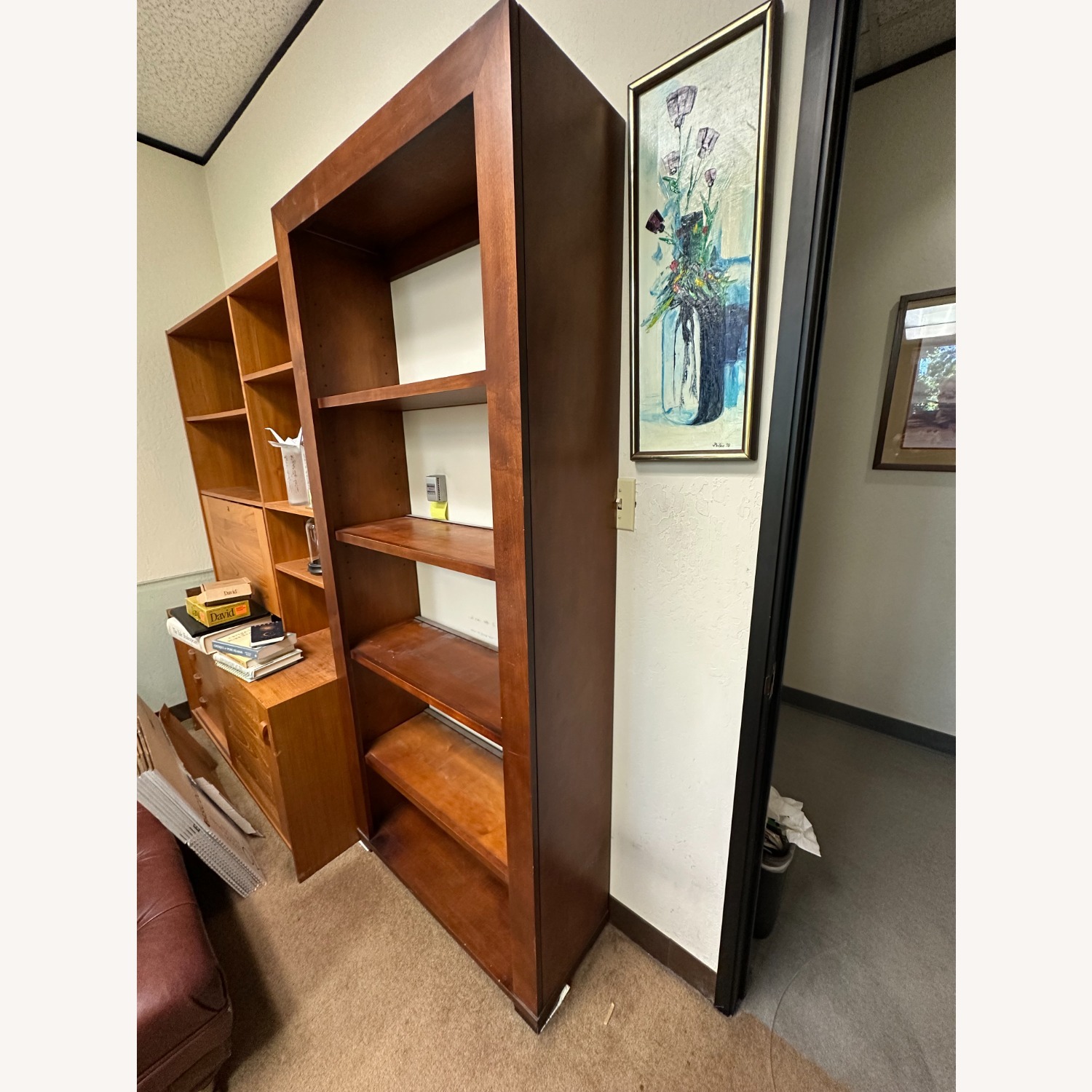 Crate & Barrel Dark Brown Wood Bookcase - image-2