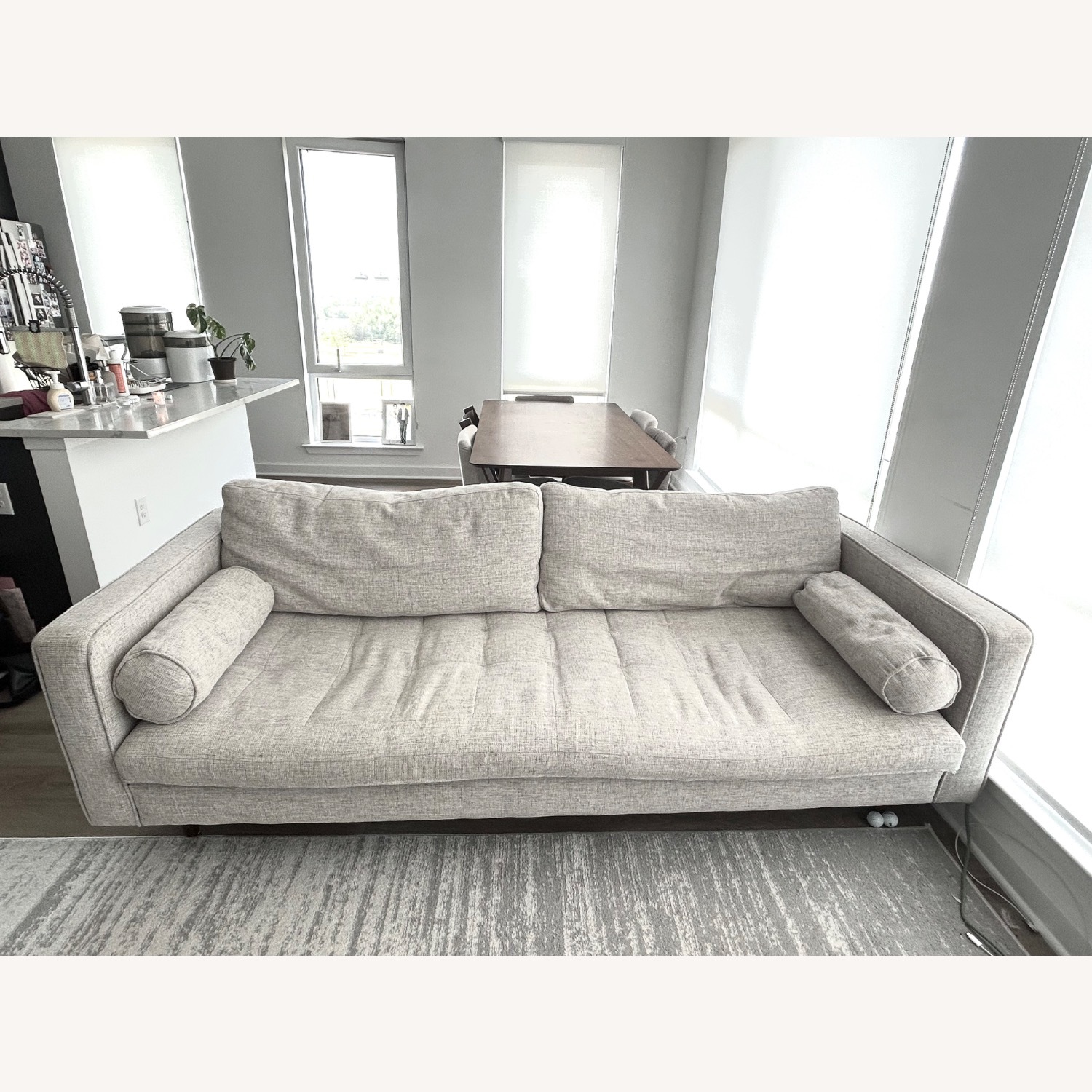 Article Sven Light Gray Fabric 3+ Seater Sofa - image-8