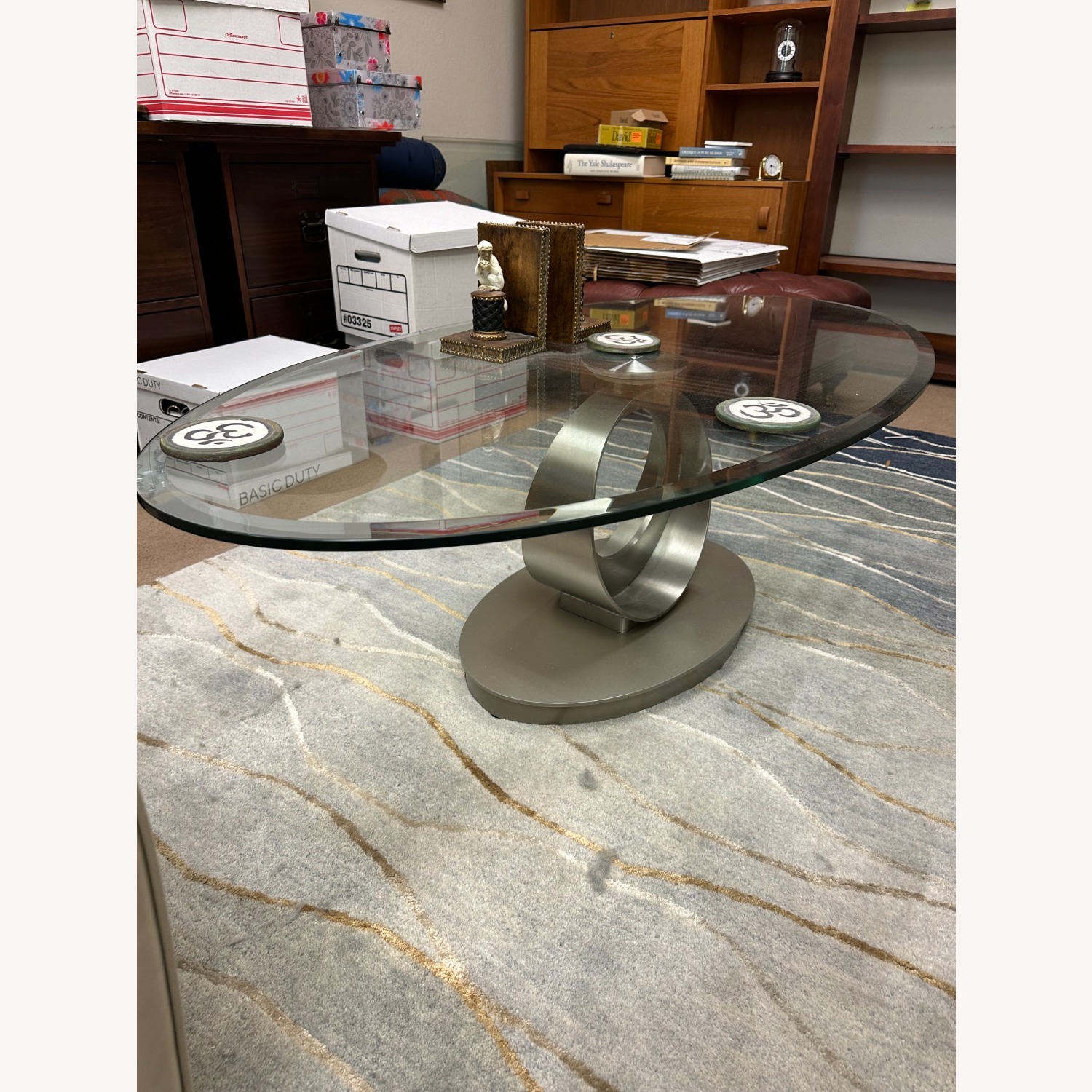 Scandinavian Designs Natural Glass Coffee Table - image-2