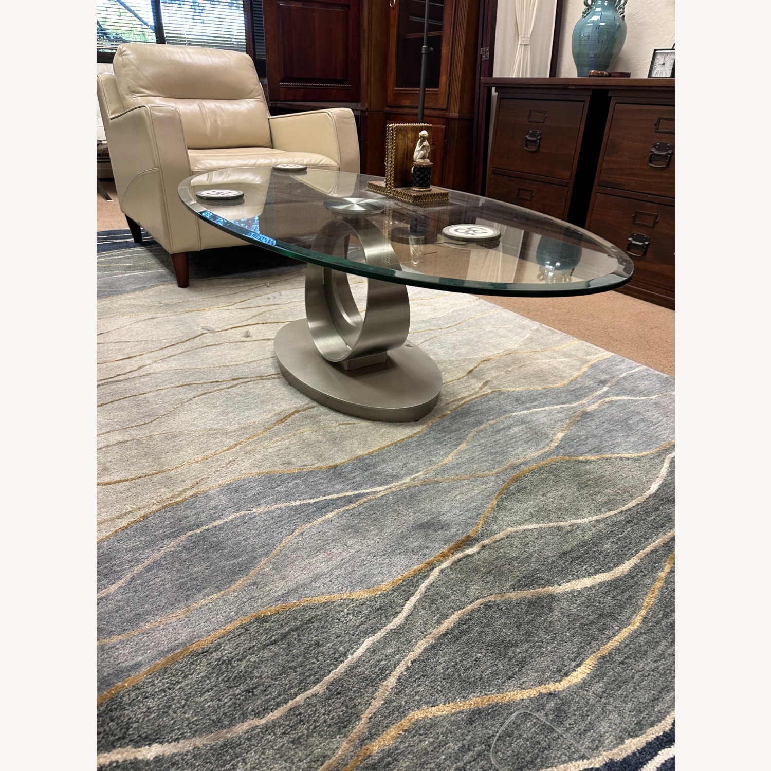 Scandinavian Designs Natural Glass Coffee Table - image-4