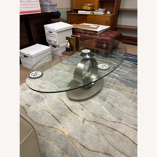 Used Scandinavian Designs Natural Glass Coffee Table for sale on AptDeco