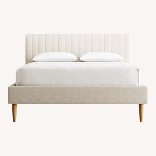 Used Amazon Nectar Natural Linen Headboard for sale on AptDeco
