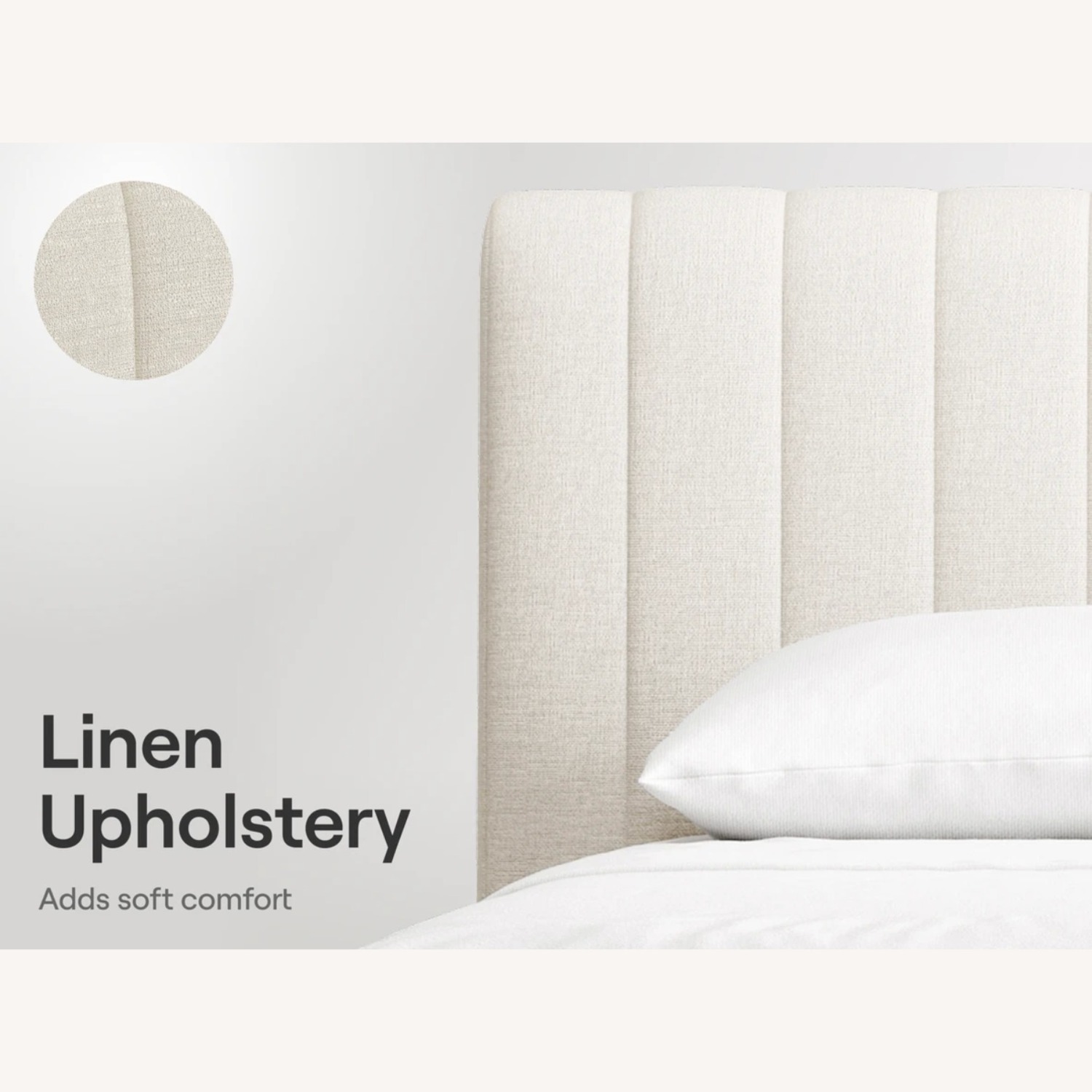 Amazon Nectar Natural Linen Headboard - image-5